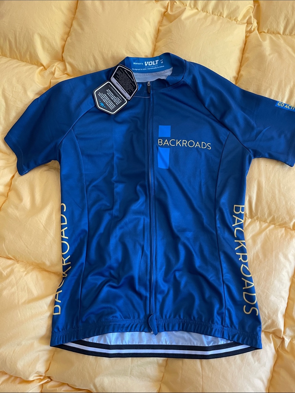 Bolt Blue Short Sleeve Cycling Jersey, M